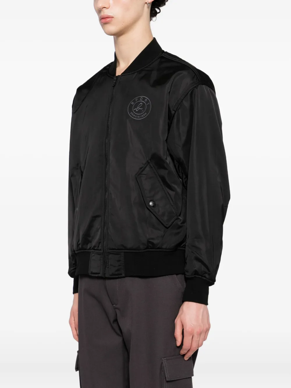  Sport B. By Agnès B. Logo-embroidered Bomber Jacket - Black 