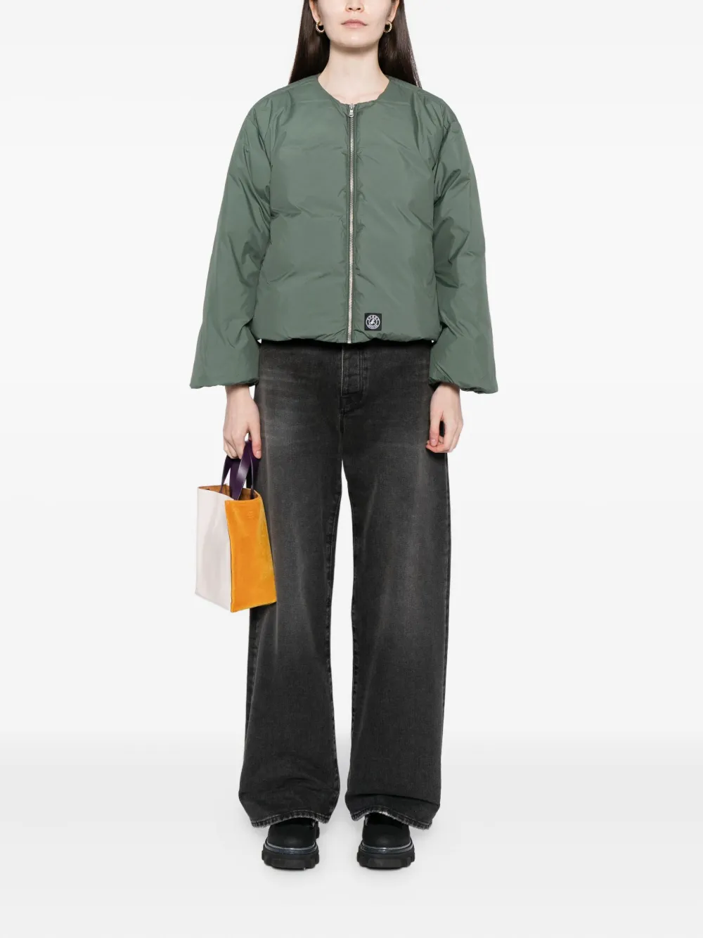 Sport B. By Agnès B. Logo Puffer Jacket In Brown