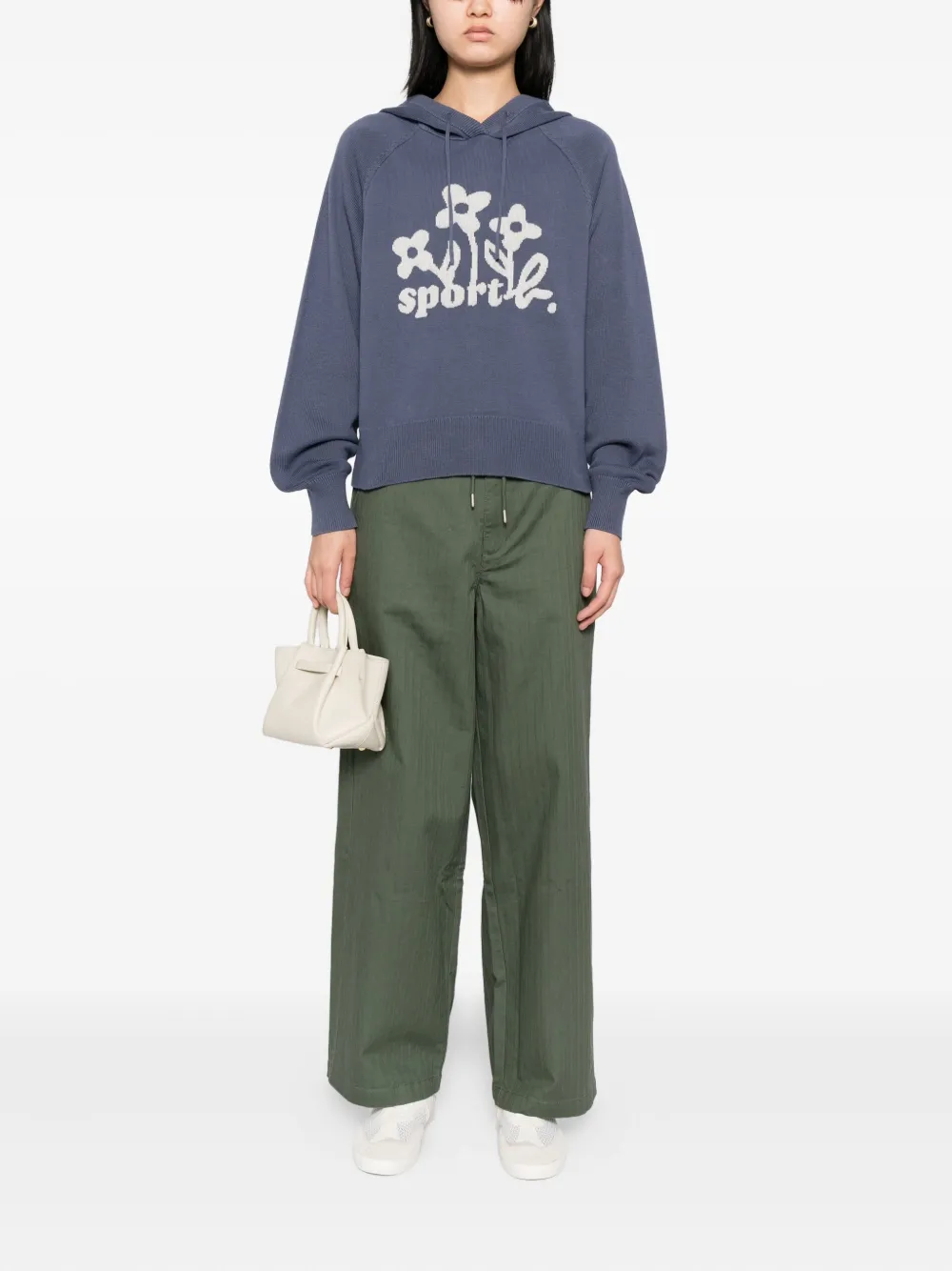SPORT b. by agnès b. Gebreide hoodie - Blauw