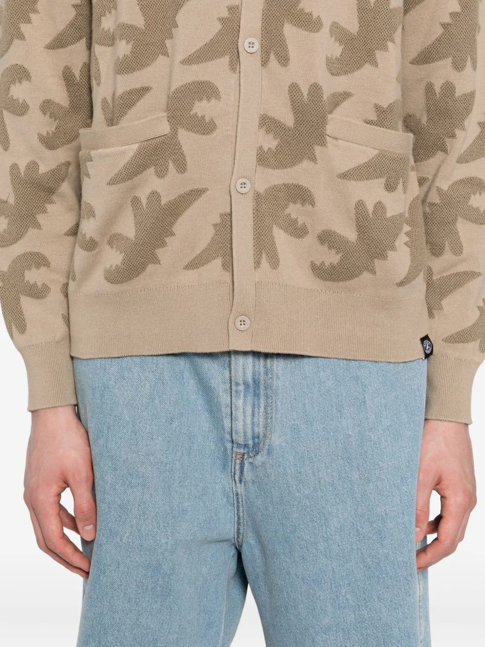 SPORT b. by agnès b. Vest met Dino-borduurwerk Beige