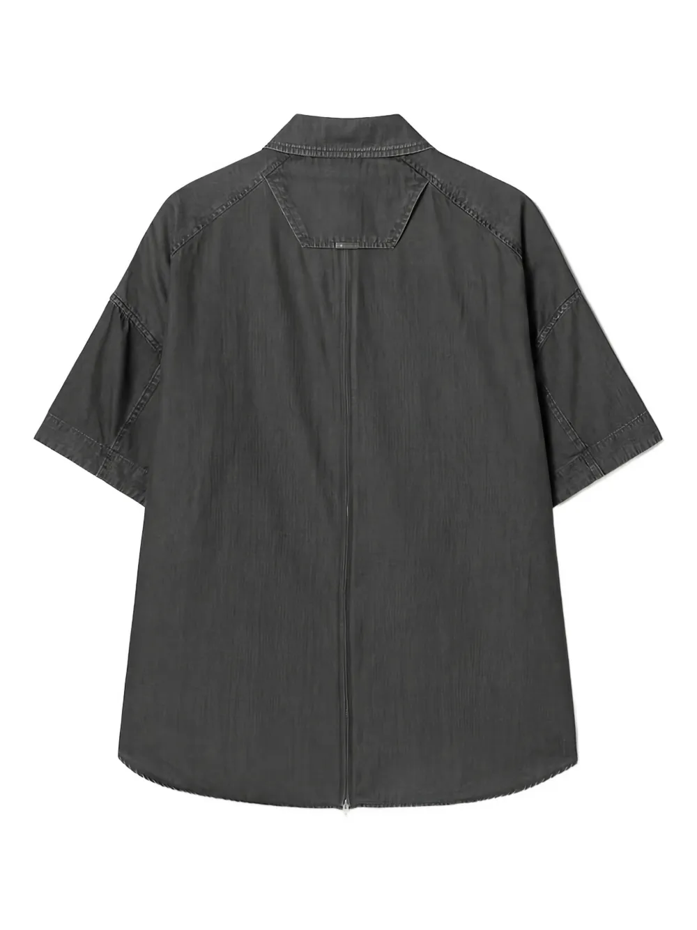 Juun.J short-sleeved denim shirt - Grijs