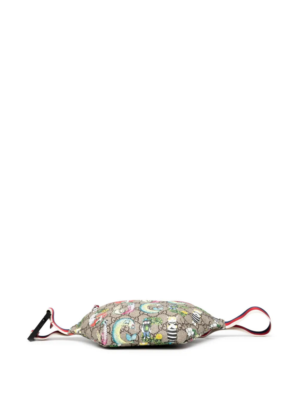 Pre-owned Gucci 2016-2025 Yuko Higuchi Childrens Gg Supreme Bugs Belt Bag In Brown