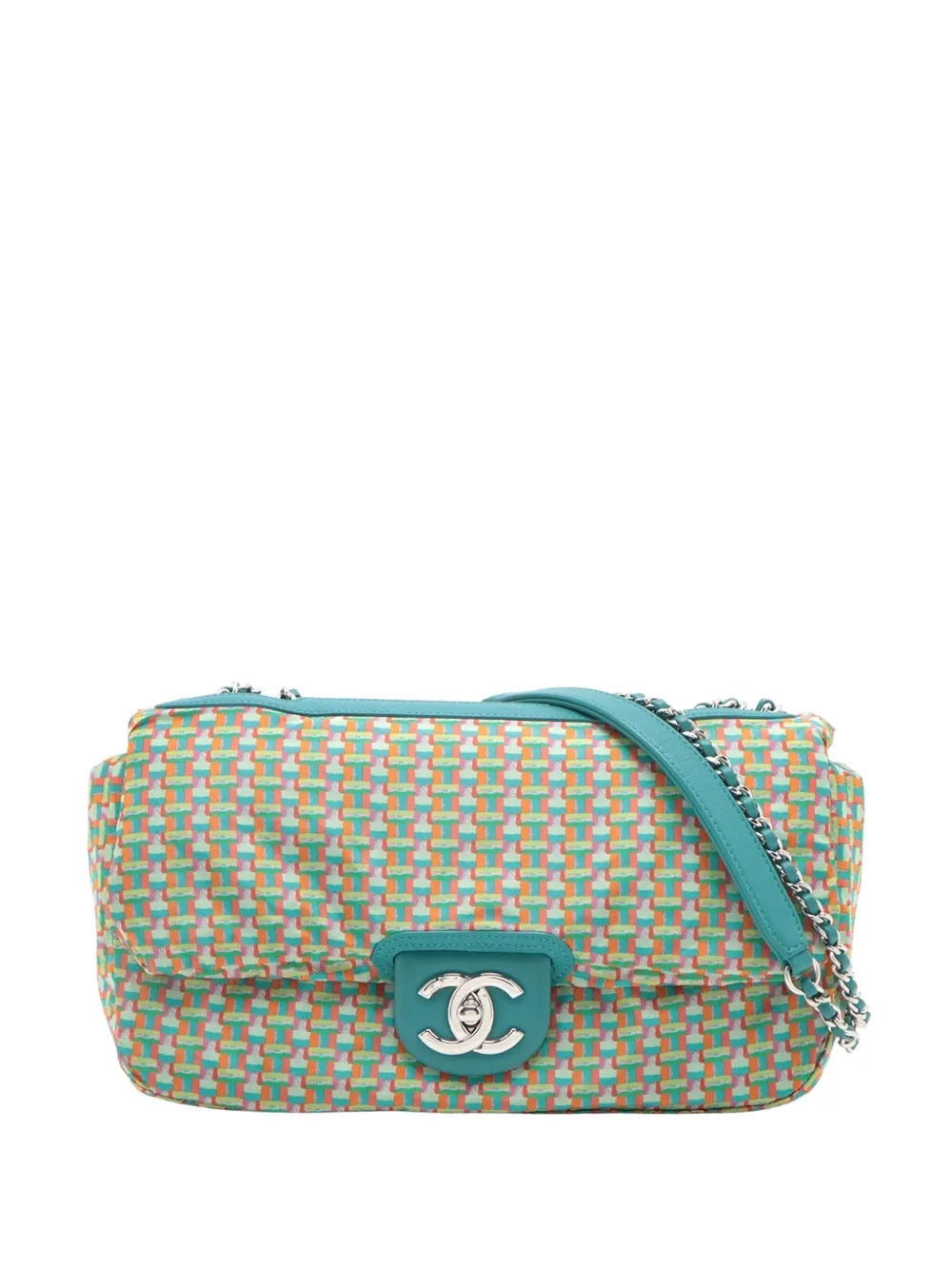 CHANEL Pre-Owned 2016-2017 ミディアム マトラッセ ラバー ココ レインフラップ ショルダーバッグ - ブルー CHANEL Pre-Owned 2016-2017 ミディアム マトラッセ ラバー ココ レインフラップ ショルダーバッグ - ブルー