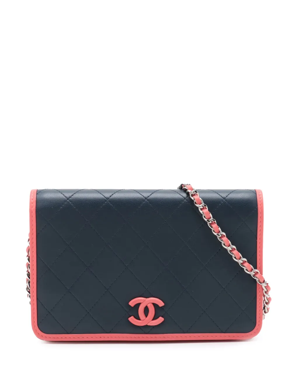 CHANEL Pre-Owned 2019 マトラッセ ラムスキン カラーポップ ウォレットオンチェーン ショルダーバッグ - ブルー CHANEL Pre-Owned 2019 マトラッセ ラムスキン カラーポップ ウォレットオンチェーン ショルダーバッグ - ブルー