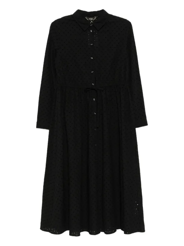 black eyelet shirt dress EYELET SHIRT DRESS White / Medium