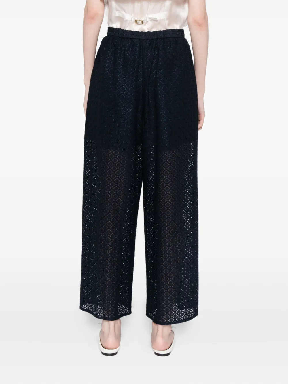 To B. By Agnès B. Lace Trousers In Blue
