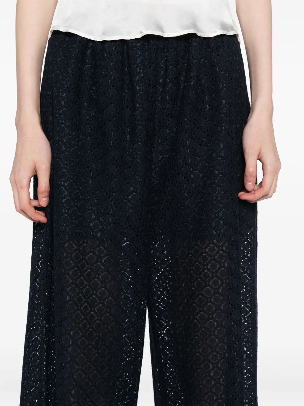 To B. By Agnès B. Lace Trousers In Blue