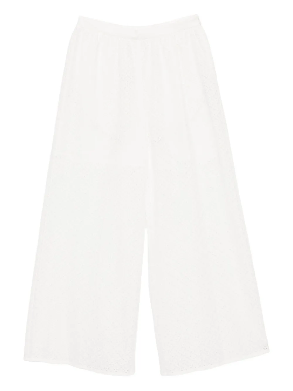 To B. By Agnès B. Lace Trousers In White