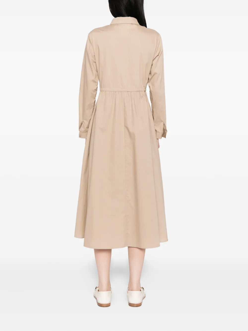 To B. By Agnès B. Drawstring Shirt Dress In Neutral