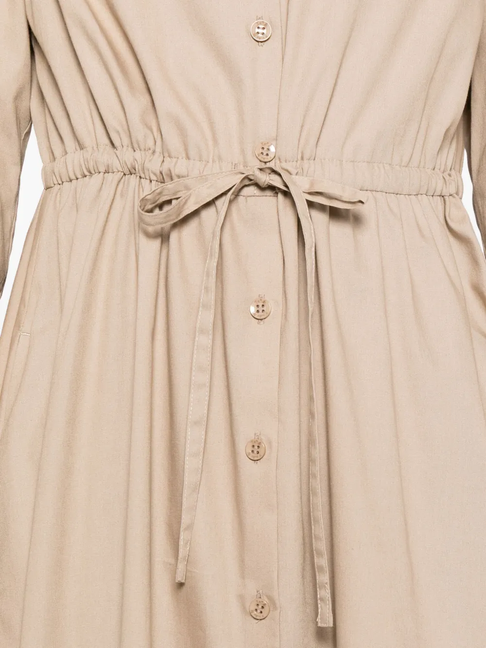 To B. By Agnès B. Drawstring Shirt Dress In Neutral