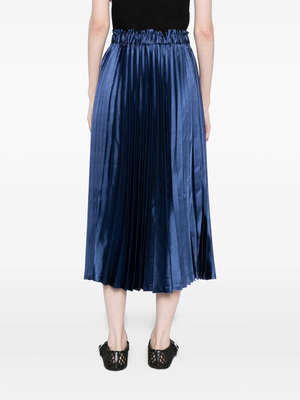 To B. By Agnès B. Pleated Skirt In Blue