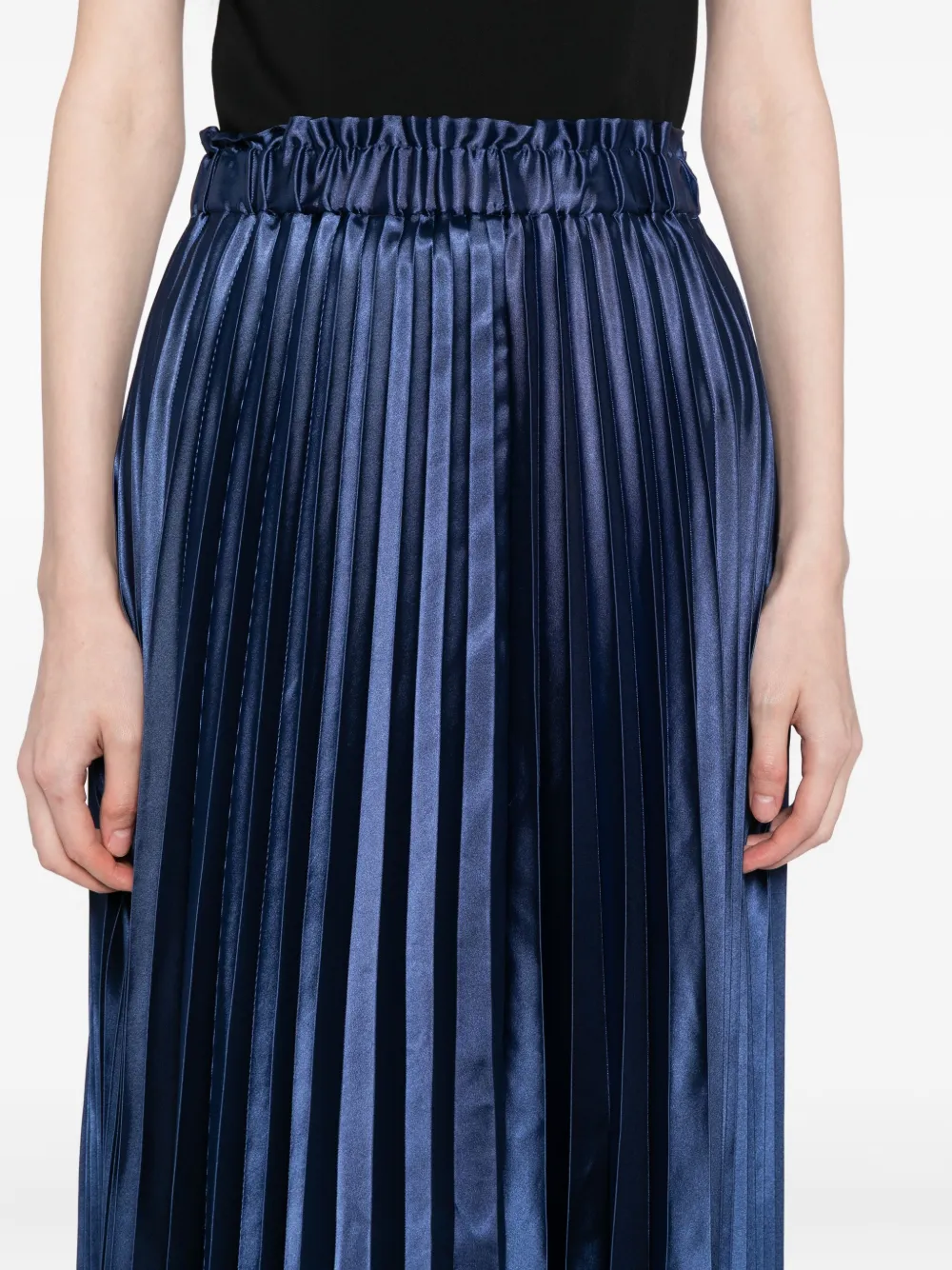 To B. By Agnès B. Pleated Skirt In Blue
