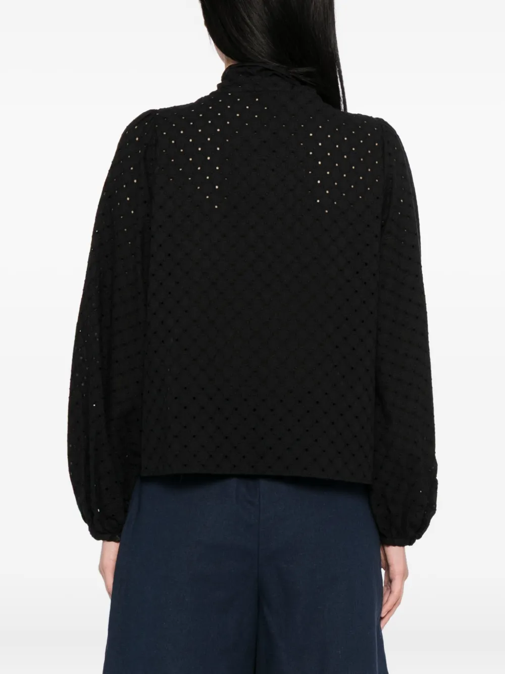To B. By Agnès B. Eyelet-detailing Shirt In Black