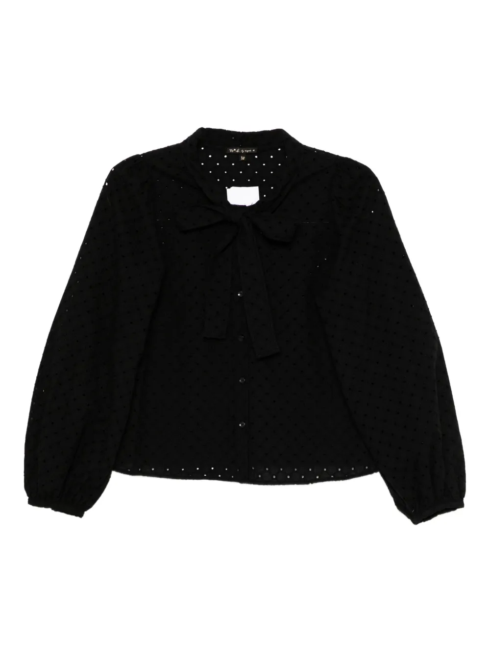 To B. By Agnès B. Eyelet-detailing Shirt In Black