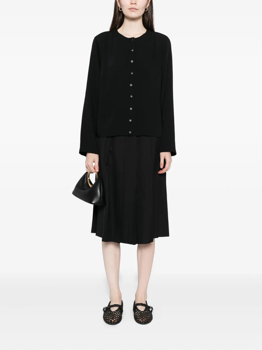 To B. By Agnès B. Pleated Skirt In Black