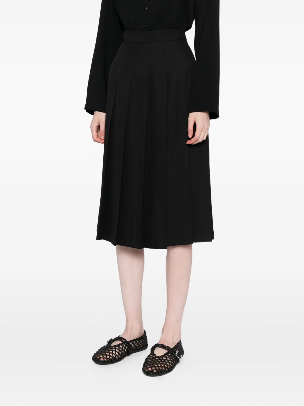 To B. By Agnès B. Pleated Skirt In Black