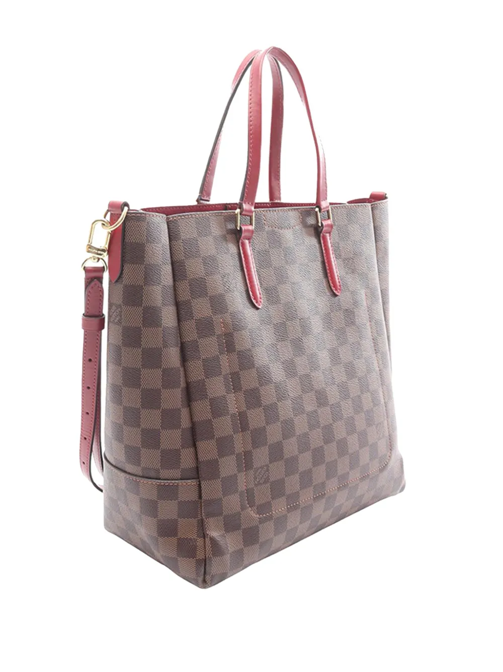 Pre-owned Louis Vuitton 2020 Damier Ebene Belmont Mm Satchel In Brown