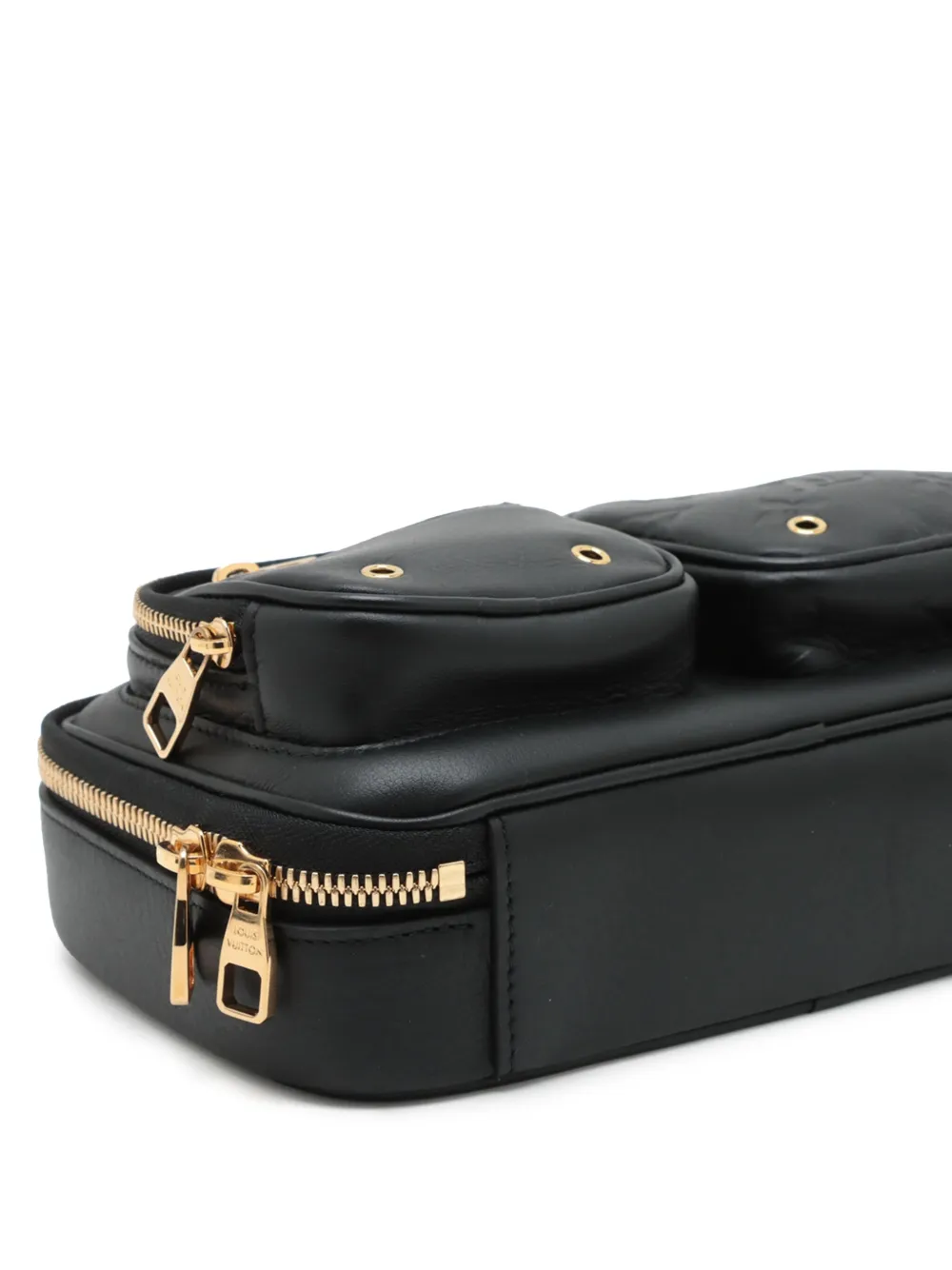 Pre-owned Louis Vuitton 2021-2025 Monogram Empreinte Utility Satchel In Black