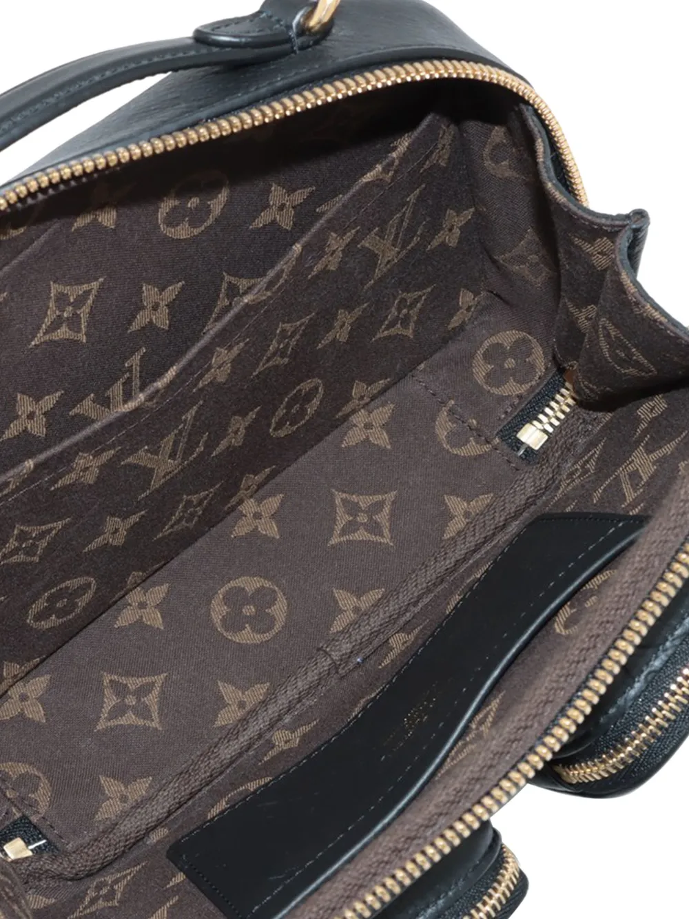 Pre-owned Louis Vuitton 2021-2025 Monogram Empreinte Utility Satchel In Black