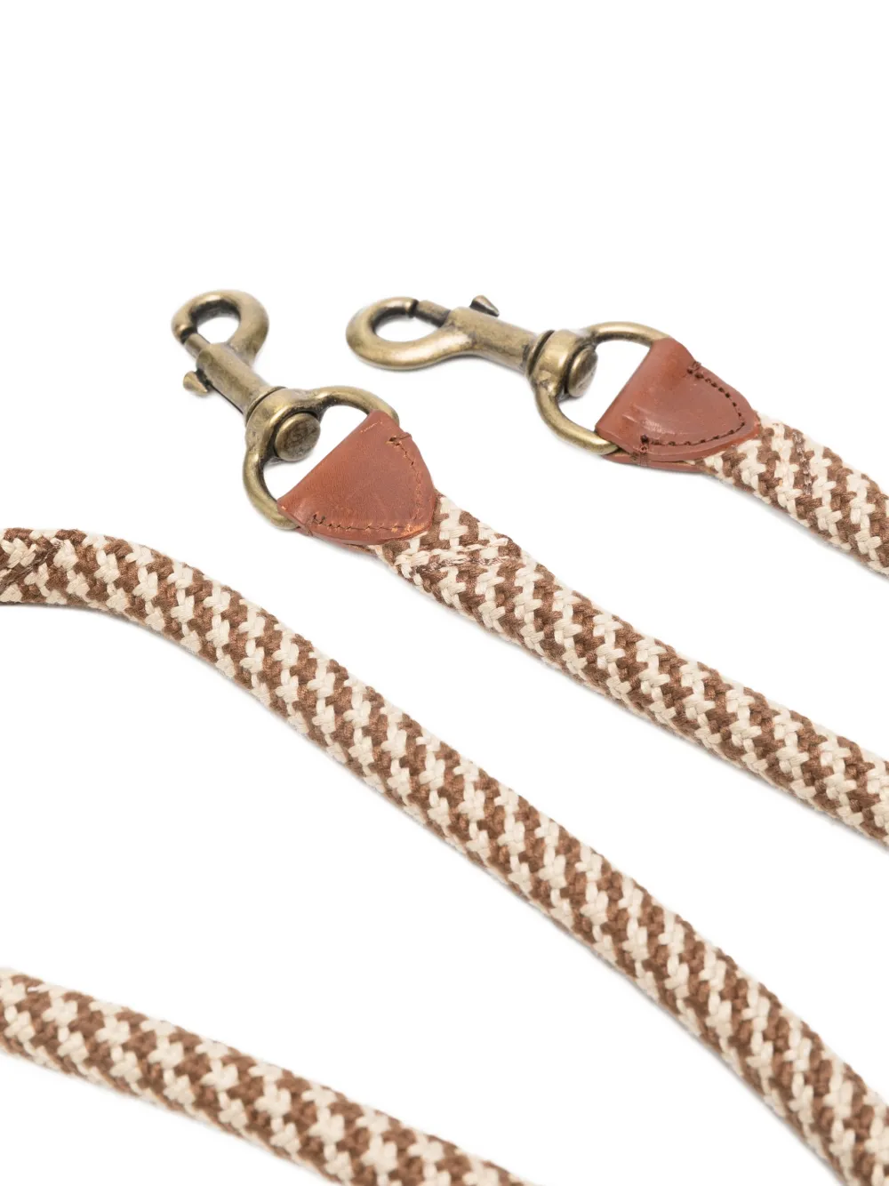 Poldo Dog Couture Braided Timber Leash Pet Accessorie In Brown