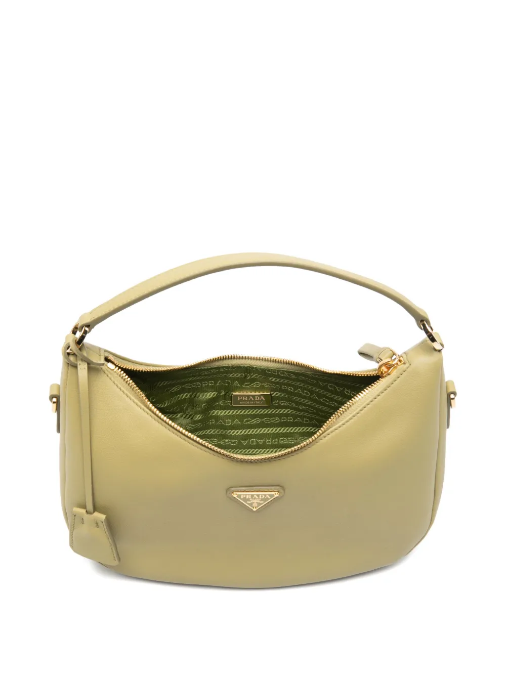 Prada Schoudertas met logo Groen
