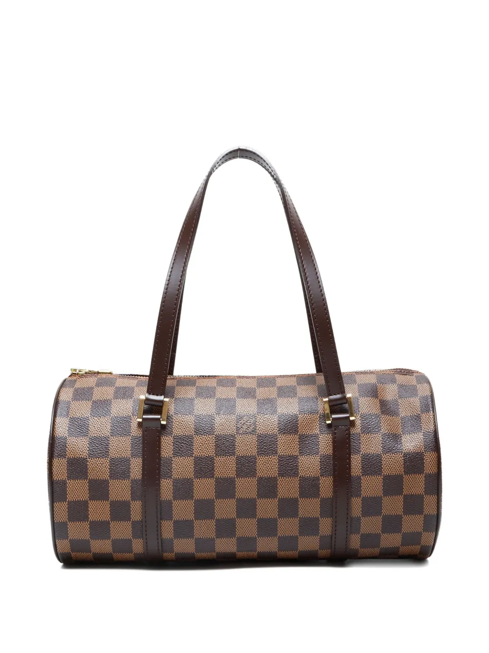 Pre-owned Louis Vuitton 2004 Papillon 30 Damier Ebène Shoulder Bag In Brown