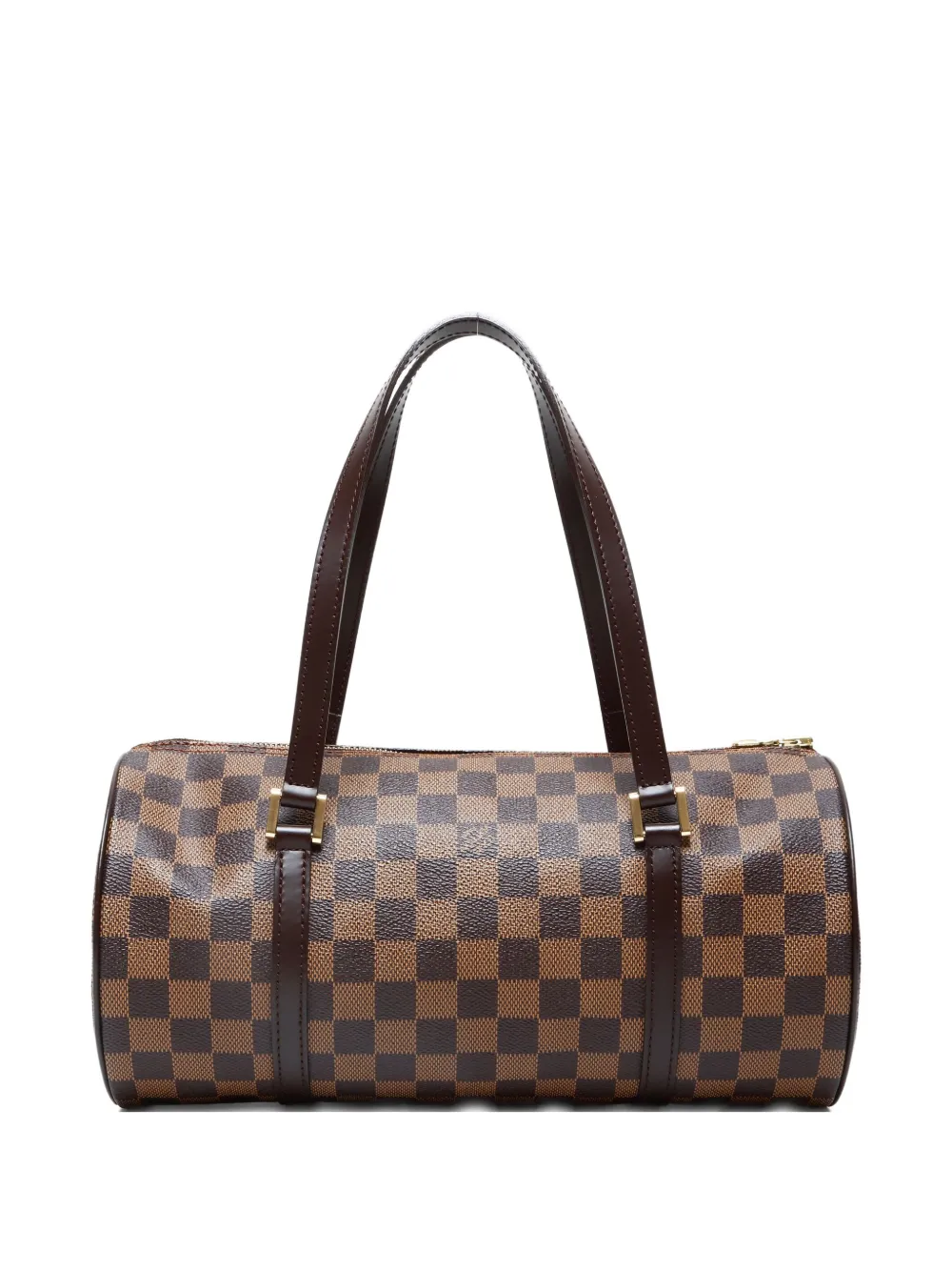 Pre-owned Louis Vuitton 2004 Papillon 30 Damier Ebène Shoulder Bag In Brown