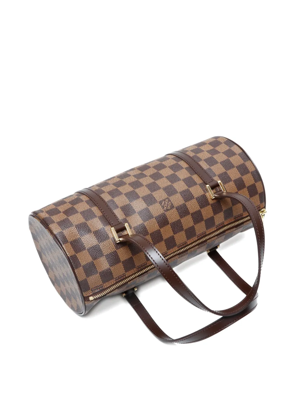 Pre-owned Louis Vuitton 2004 Papillon 30 Damier Ebène Shoulder Bag In Brown