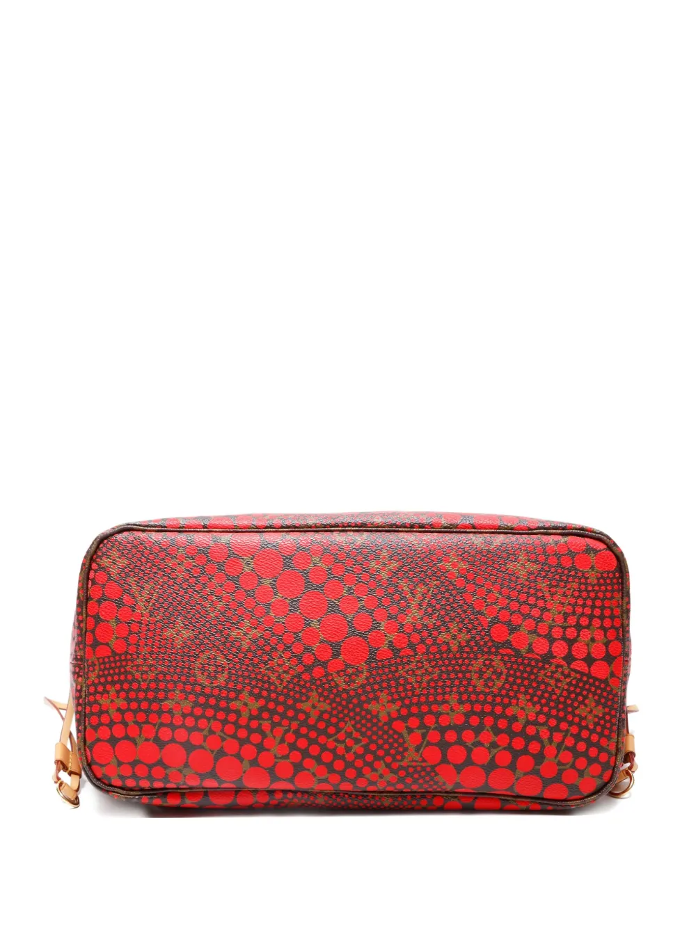 Pre-owned Louis Vuitton 2012 Yayoi Kusama Neverfull Mm Monogram Shoulder Bag In Red