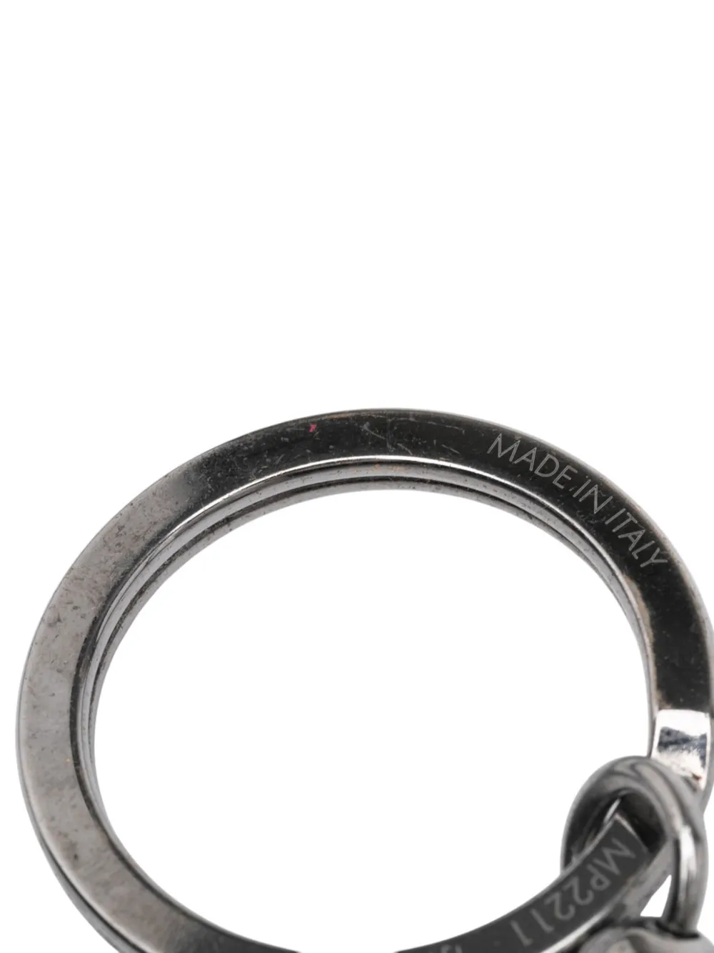 Pre-owned Louis Vuitton 2018 Taurillon Porte Cles Tab Holder Bag Charm Key Chain In Black