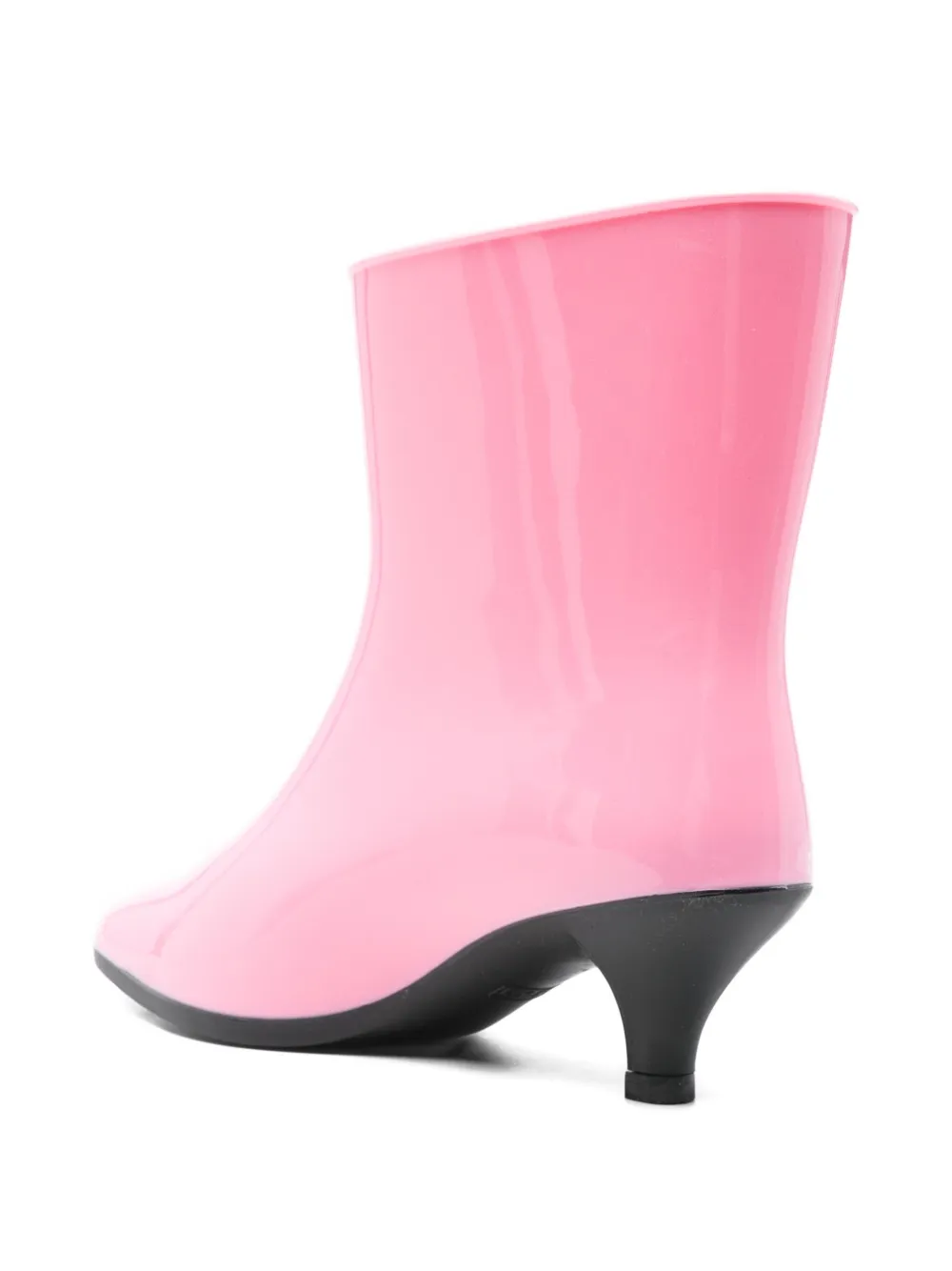 Fiorucci Pointed Kitten Heel Boot In Pink