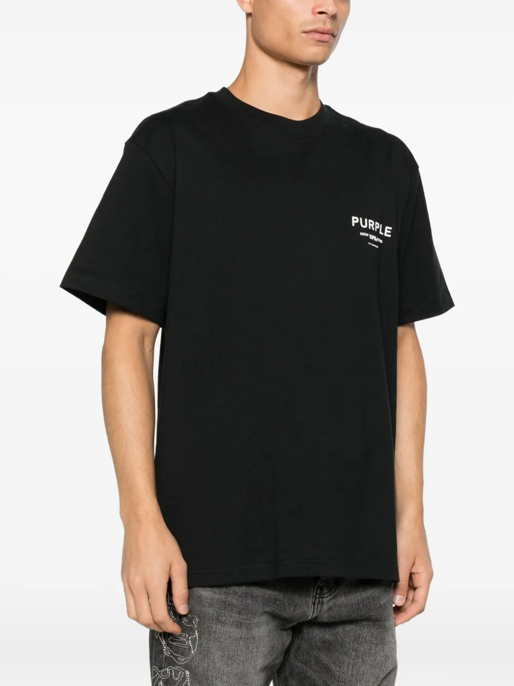 Purple Brand T-shirt met logo Zwart