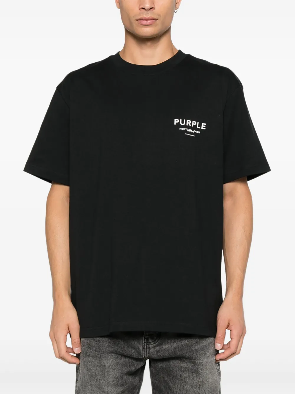 Purple Brand T-shirt met logo Zwart