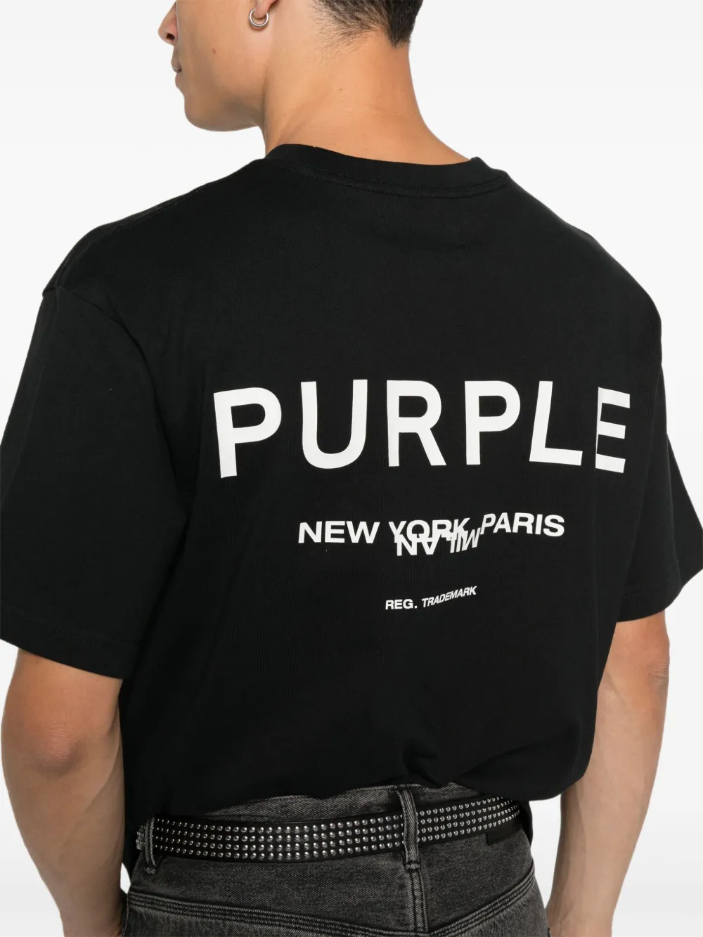 Purple Brand T-shirt met logo Zwart