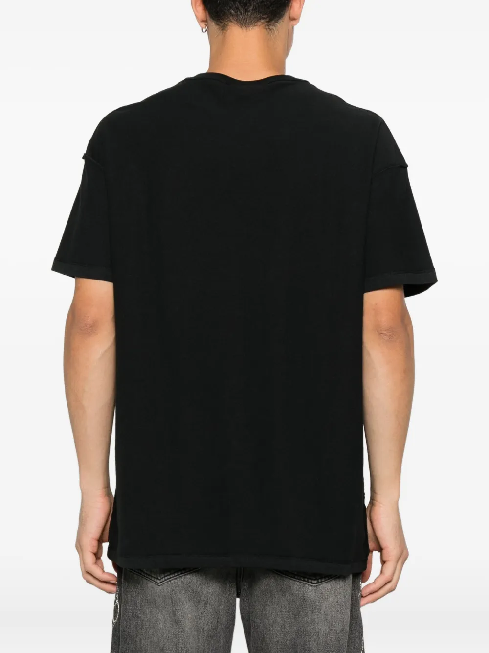 Purple Brand Verfraaid T-shirt Zwart