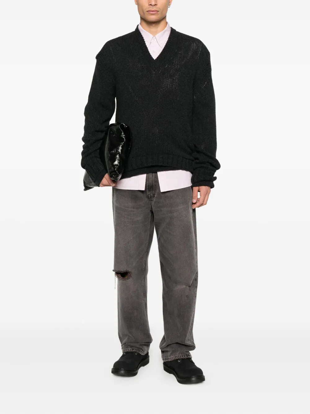 OUR LEGACY V-neck sweater - Grijs