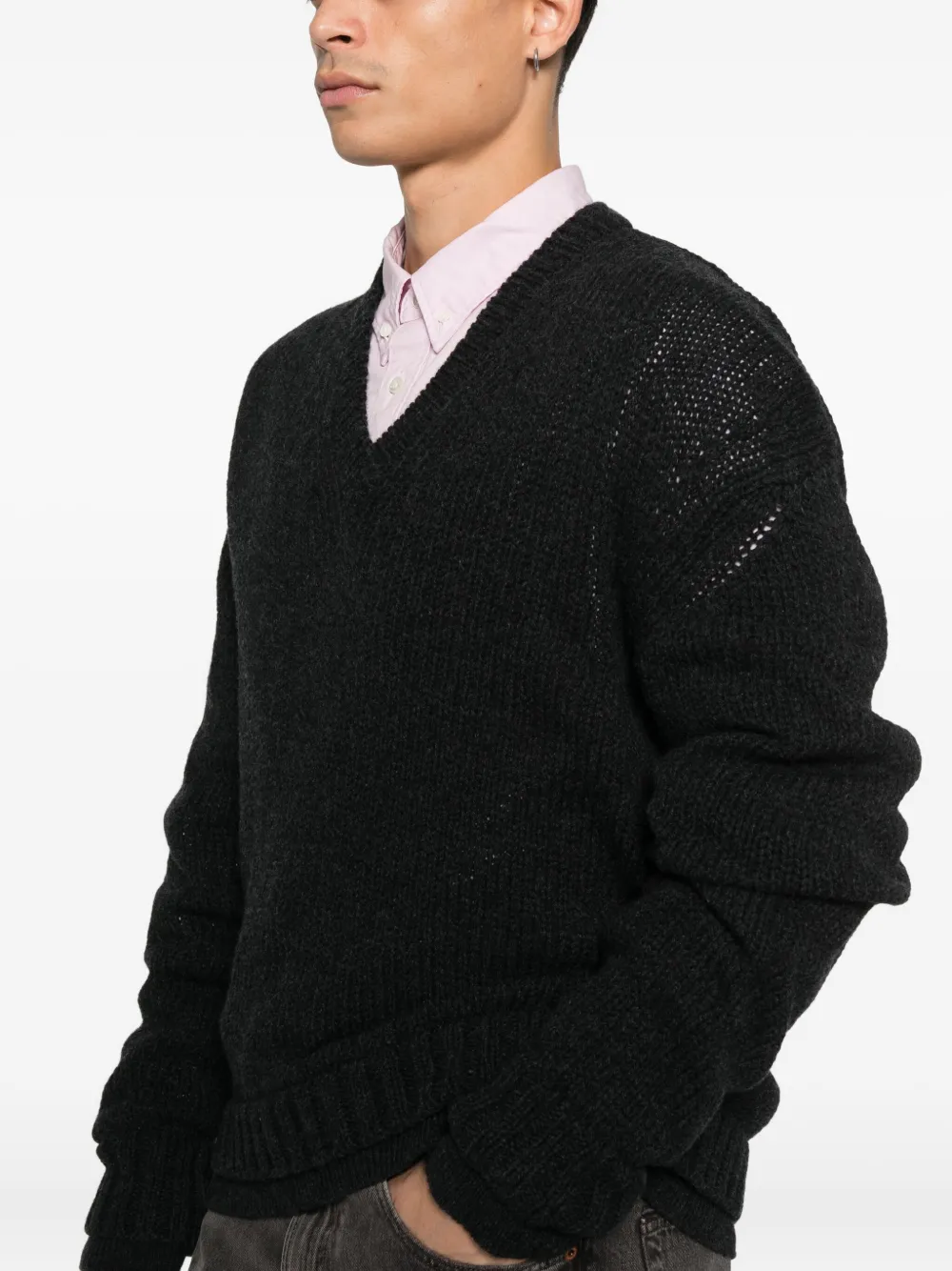 OUR LEGACY Trui met V-hals Grijs