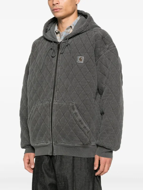 Carhartt WIP フーデッド キルティングジャケット | ブラック Carhartt WIP フーデッド キルティングジャケット | ブラック