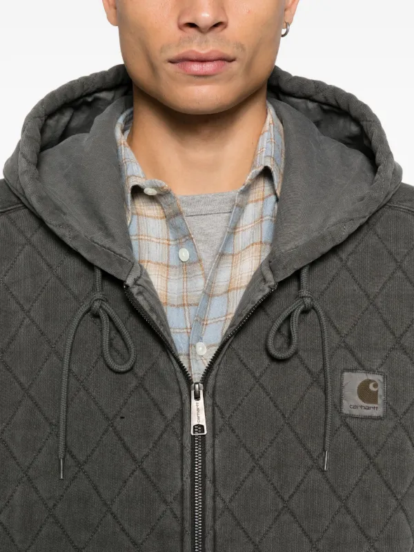 Carhartt WIP フーデッド キルティングジャケット | ブラック Carhartt WIP フーデッド キルティングジャケット | ブラック