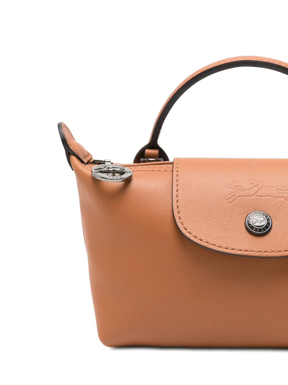 Longchamp Le Pliage Xtra XS mini-tas met logo-reliëf Bruin