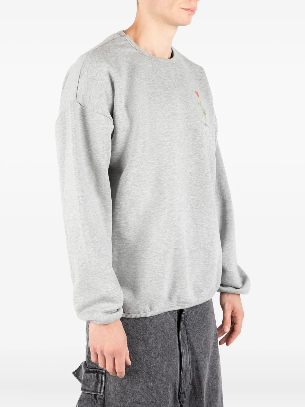 Société Anonyme Rose-graphic Sweatshirt In Gray