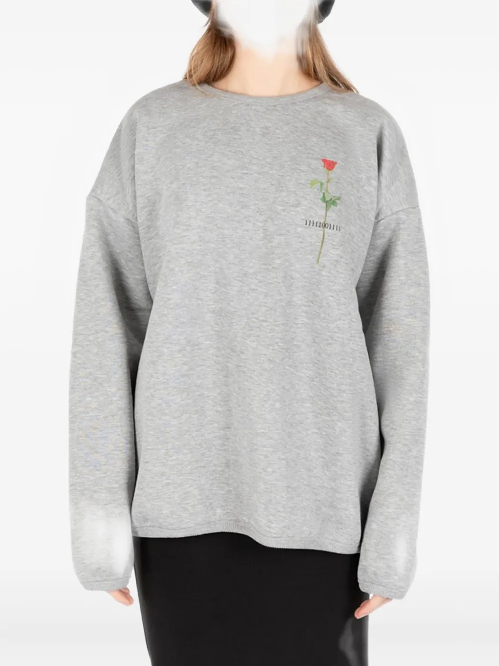 Société Anonyme Rose-graphic Sweatshirt In Gray