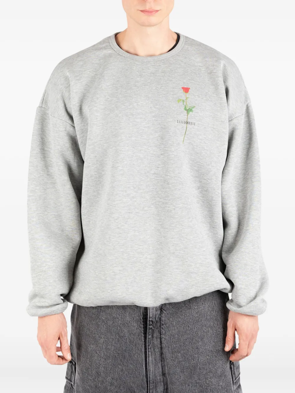Société Anonyme Rose-graphic Sweatshirt In Gray