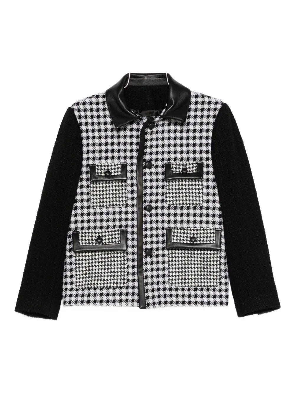 Ernest W. Baker houndstooth pocket jacket | Black | Image 1