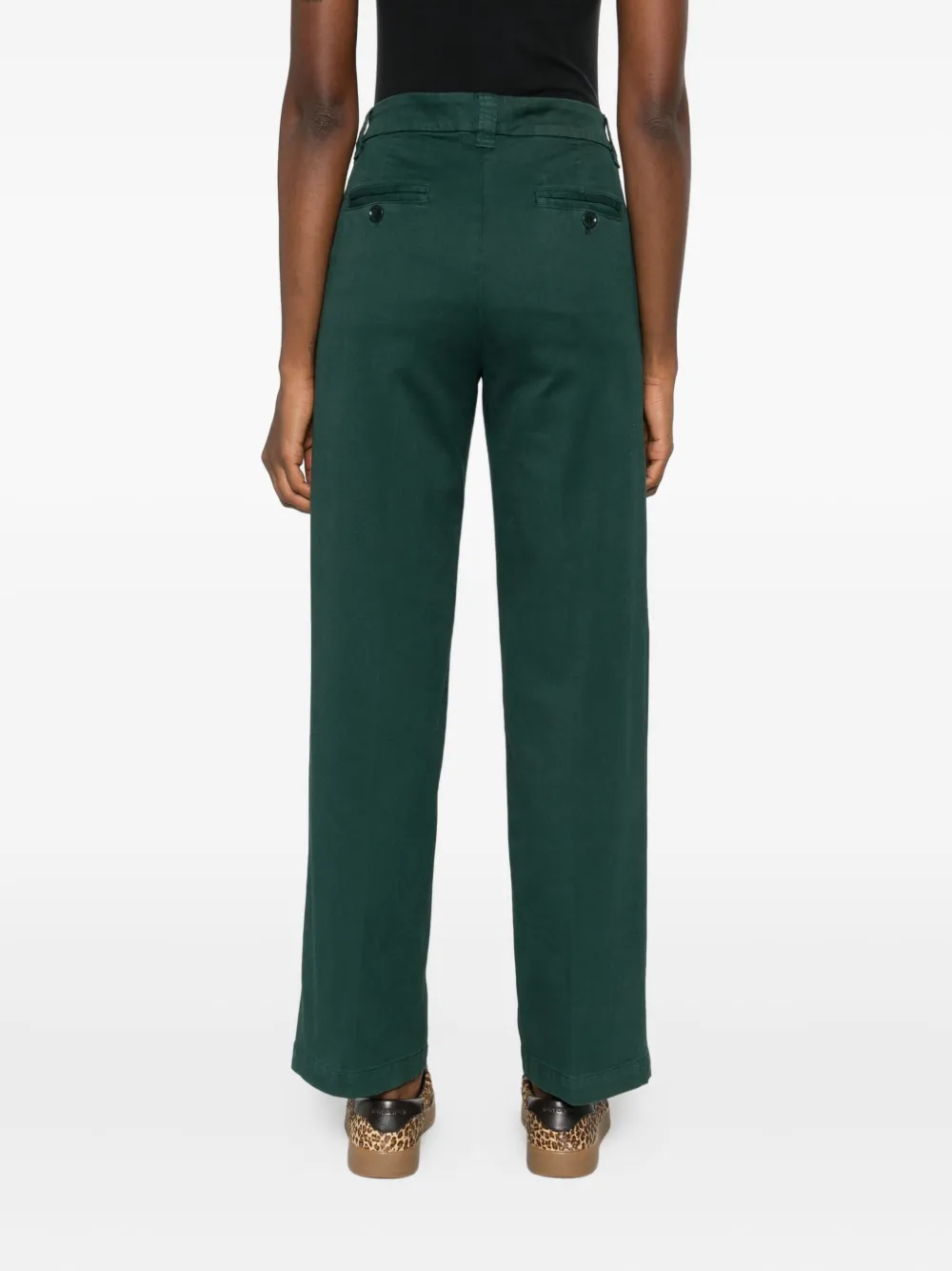 ASPESI Broek met knopen Groen