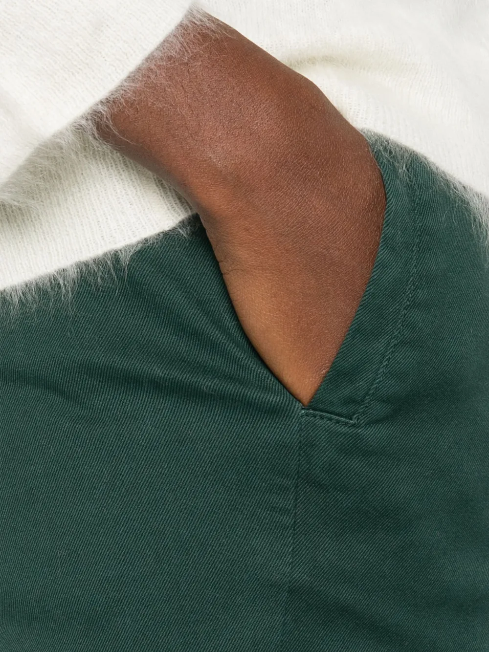 ASPESI Broek met knopen Groen