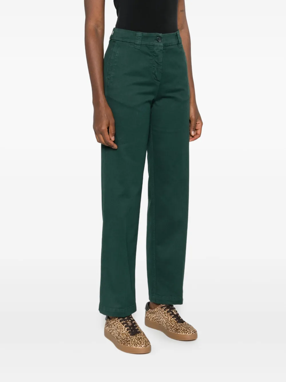 ASPESI Broek met knopen Groen