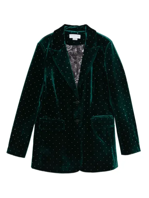 NEVER FULLY DRESSED embellished velvet blazer
