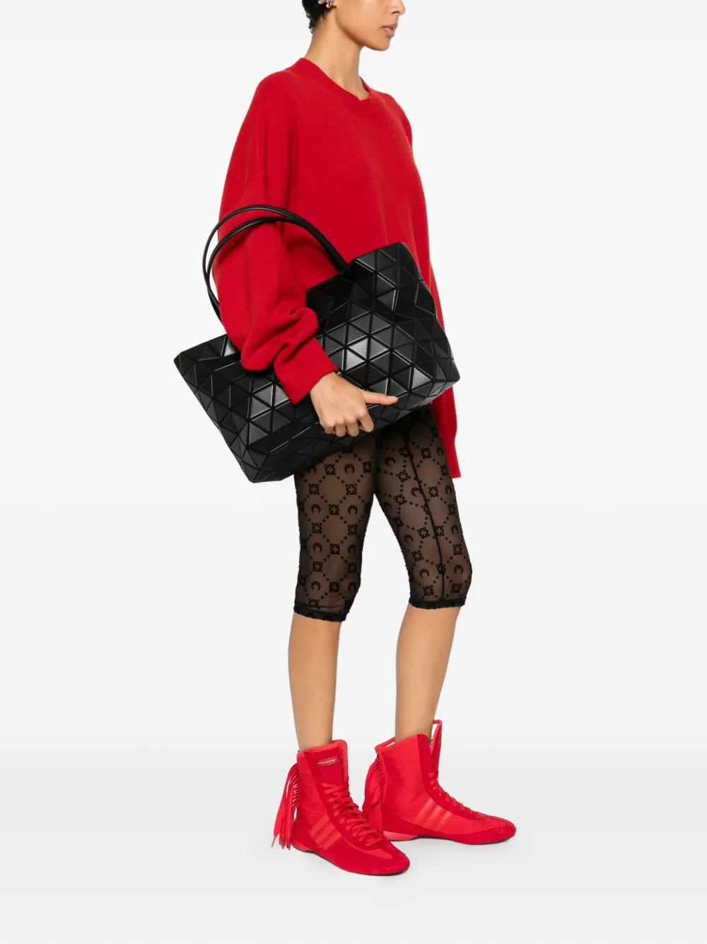 Bao Bao Issey Miyake Shopper met geometrische vlakken - Zwart