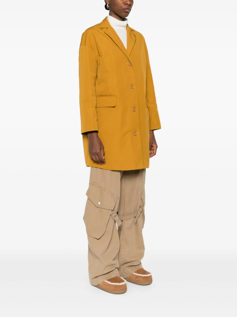 ASPESI Jas met klepzak en knopen Geel